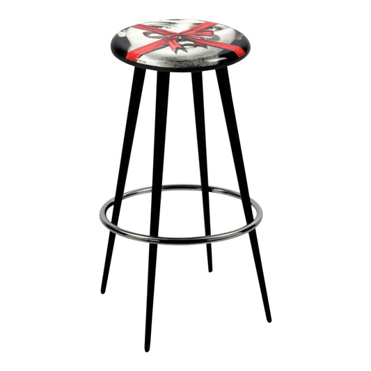 Fornasetti Bar Stool Gift black/white/red - Milk Concept Boutique