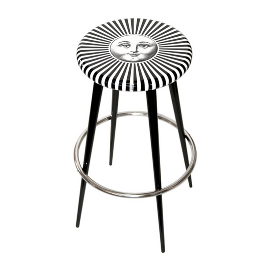 Fornasetti Bar Stool Sole black/white - Milk Concept Boutique