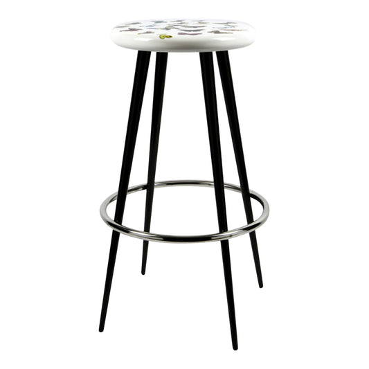 Fornasetti Bar Stool Farfalle colour/white - Milk Concept Boutique