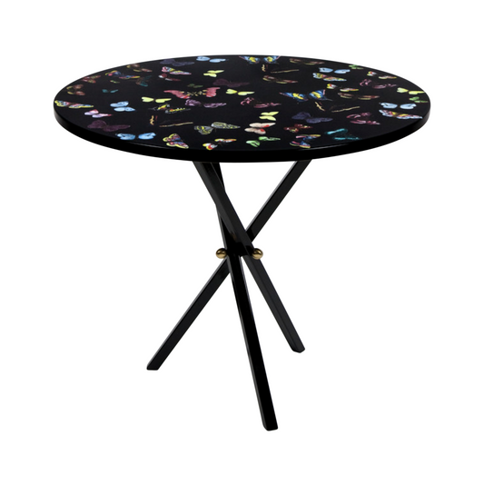 Fornasetti Coffee table top ø60cm - Butterflies on Black - Milk Concept Boutique