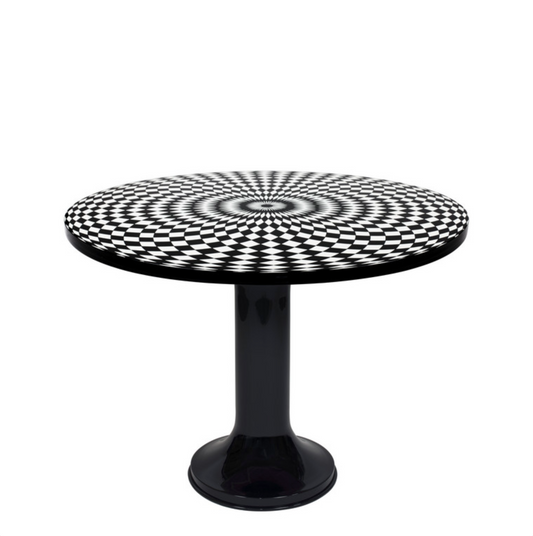 Fornasetti Dining table top ø100cm Optical black/white - Milk Concept Boutique