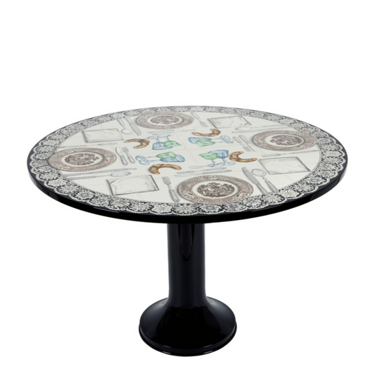 Fornasetti Dining table top ø115cm Tavola Apparecchiata colour - Milk Concept Boutique