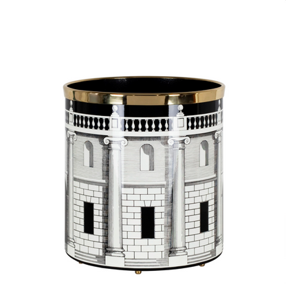 Fornasetti Paper Basket Casa con Colonne Black & White - Milk Concept Boutique