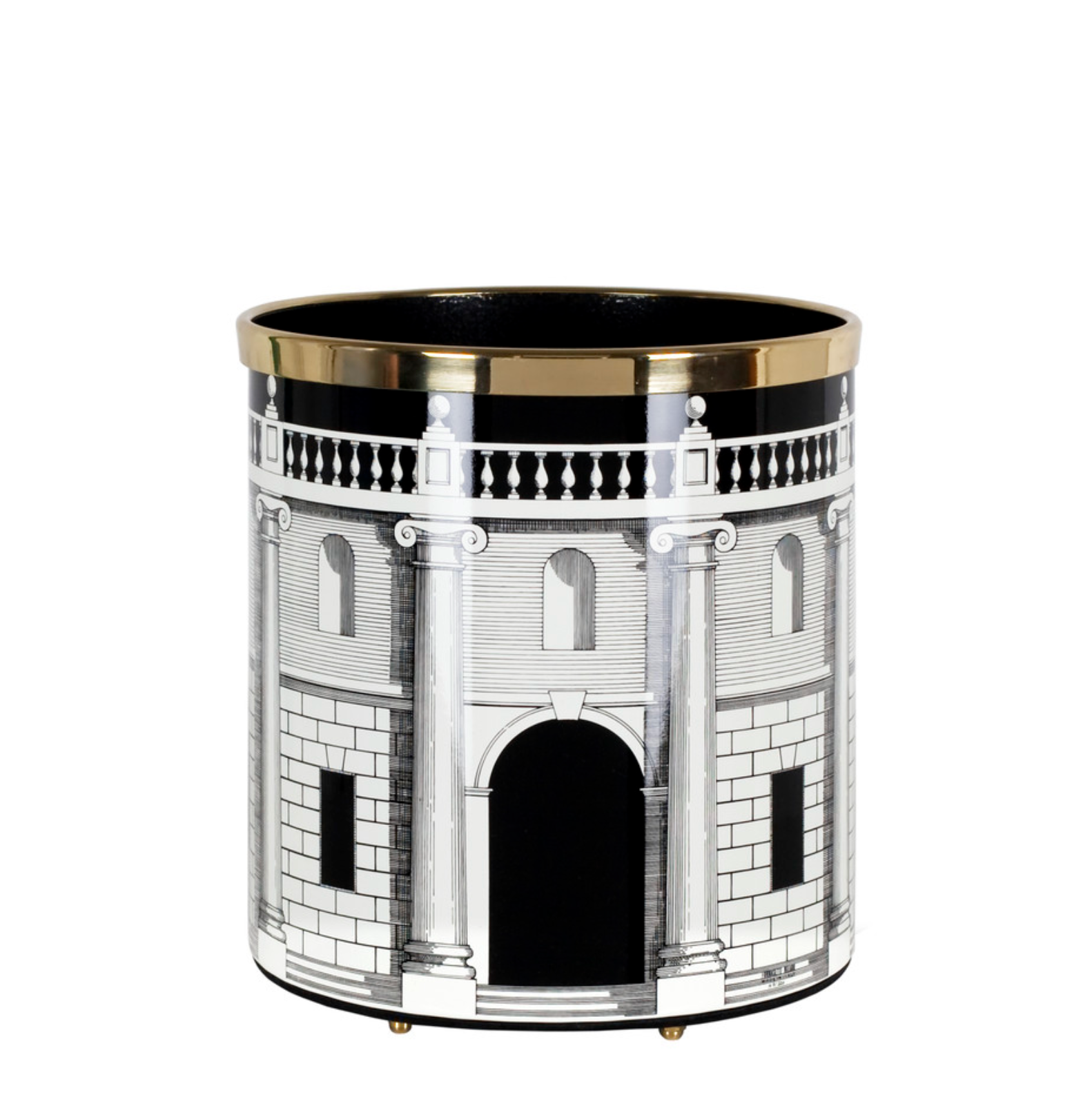 Fornasetti Paper Basket Casa con Colonne Black & White - Milk Concept Boutique