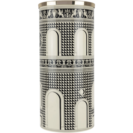 Fornasetti Umbrella Stand Facciata Quattrocentesca Black & Ivory - Milk Concept Boutique