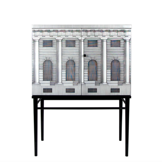 Fornasetti Raised small sideboard Architettura black/white, celeste or ivory - Milk Concept Boutique