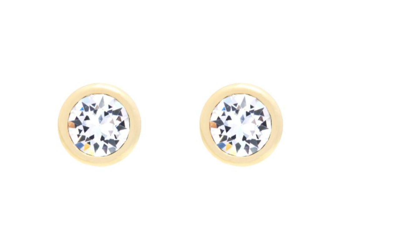 Orbit Crystal Stud Earring Gold - Milk Concept Boutique