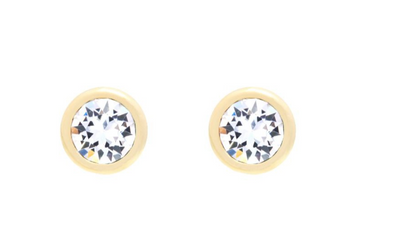 Orbit Crystal Stud Earring Gold - Milk Concept Boutique