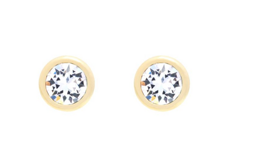 Orbit Crystal Stud Earring Gold - Milk Concept Boutique