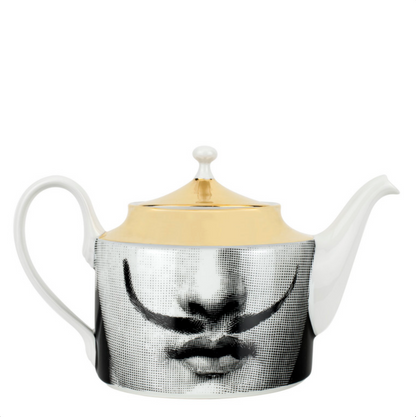 Fornasetti Teapot Tema e Variazioni nr. 21 - Black & White & Gold - Milk Concept Boutique