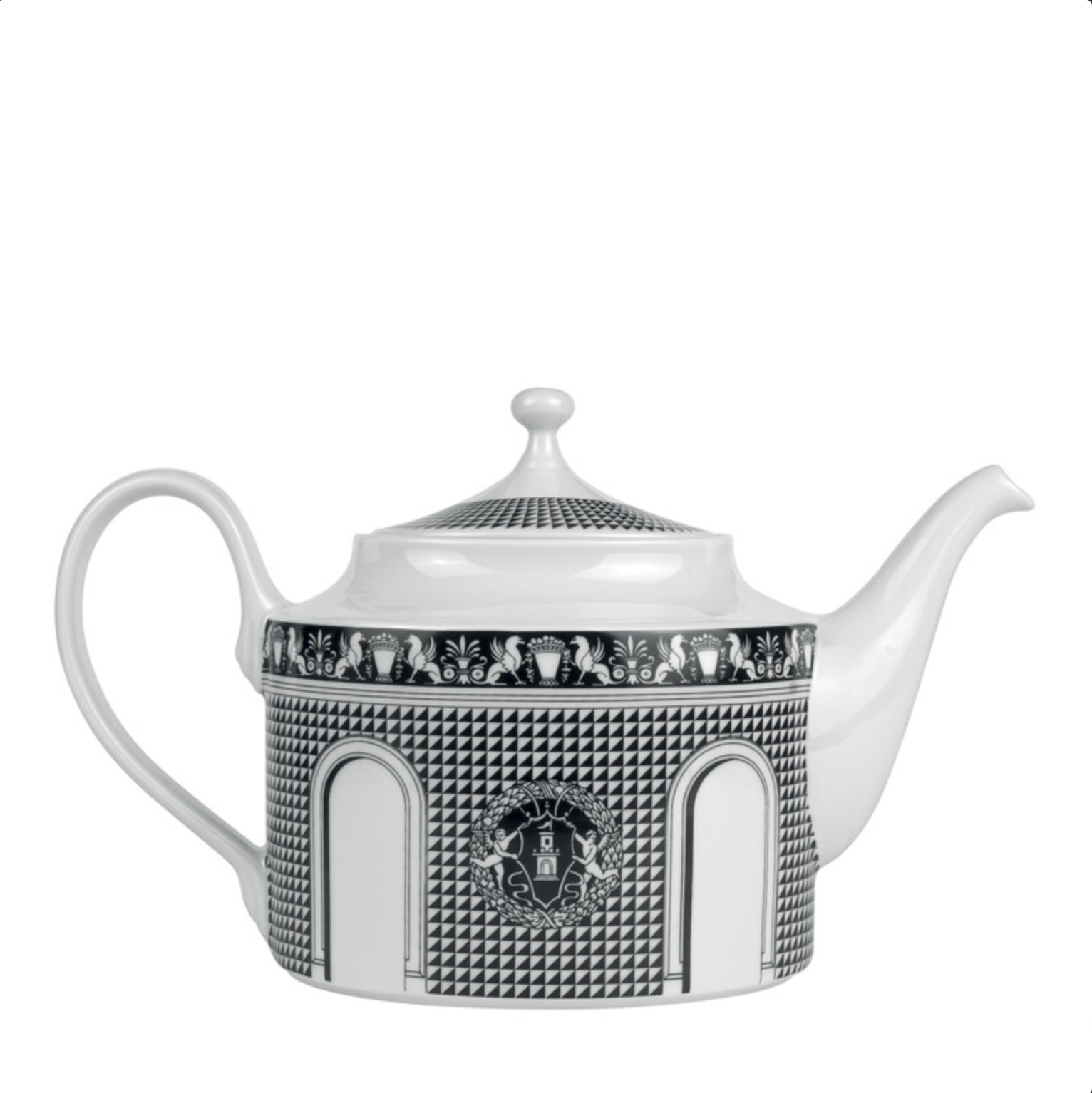 Fornasetti Teapot Facciata Quattrocentesca Black & White - Milk Concept Boutique