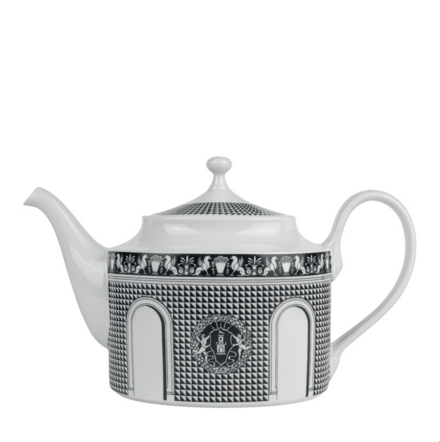 Fornasetti Teapot Facciata Quattrocentesca Black & White - Milk Concept Boutique