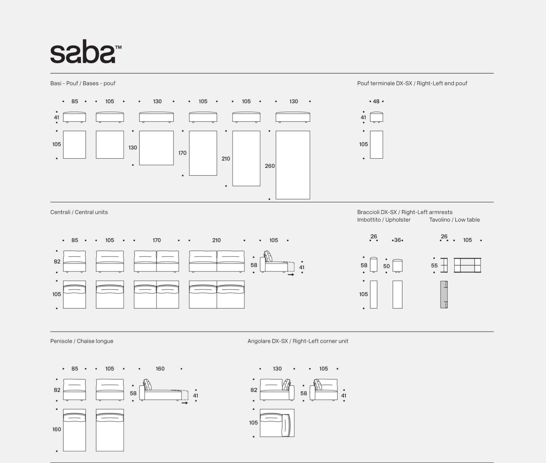 My Taos Sofa by Saba Italia - Milk Concept Boutique