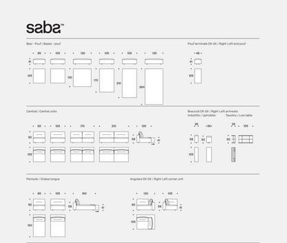 My Taos Sofa by Saba Italia - Milk Concept Boutique