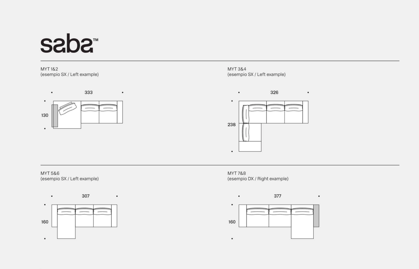 My Taos Sofa by Saba Italia - Milk Concept Boutique