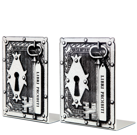 Fornasetti Bookends Libri Proibiti black & white - Milk Concept Boutique