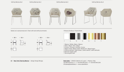 New York Chair Volti by Marras, Design by Sergio Bicego - Milk Concept Boutique