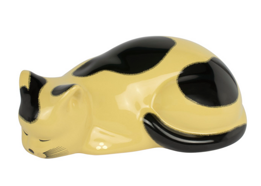 Fornasetti ceramic Cat Macchiato on yellow - Milk Concept Boutique