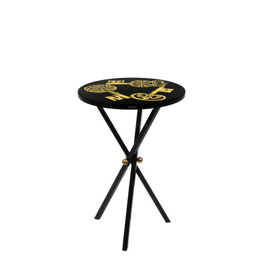 Fornasetti Table top ø36 Chiavi gold/black - Milk Concept Boutique