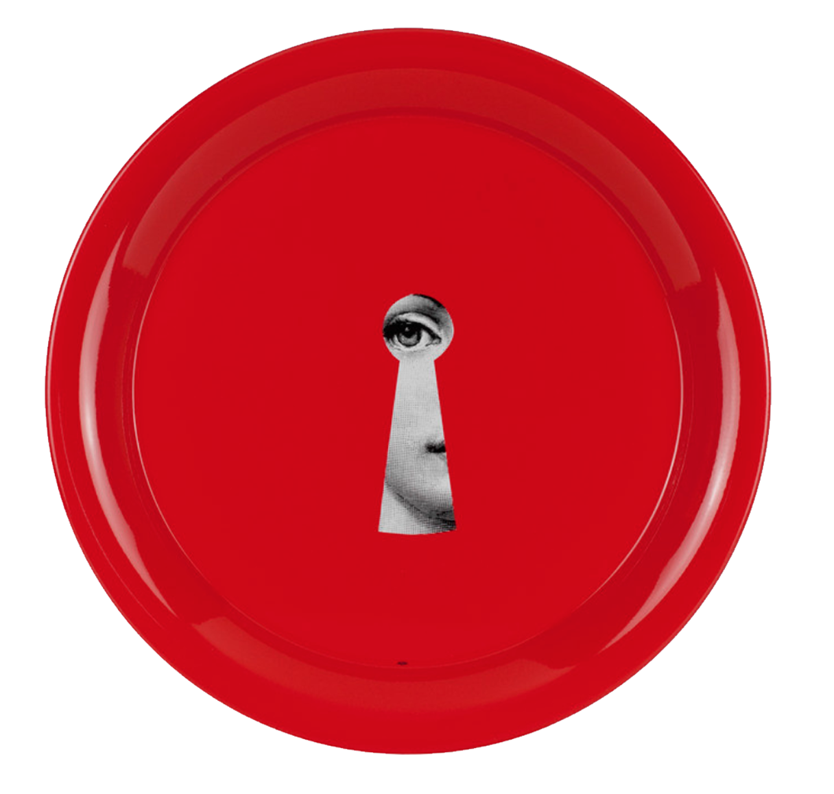 Fornasetti Tray ø40 Keyhole on red - Milk Concept Boutique