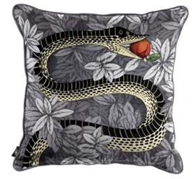 Fornasetti Silk cushion Peccato Originale 45x45cm - Milk Concept Boutique