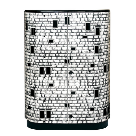 Fornasetti Curved cabinet Architettura black/white - Milk Concept Boutique