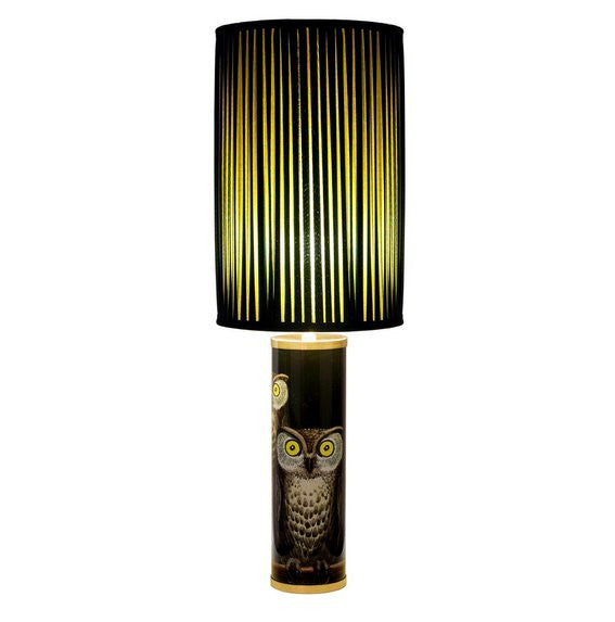 Fornasetti Silk pleated lampshade, black/yellow - Milk Concept Boutique