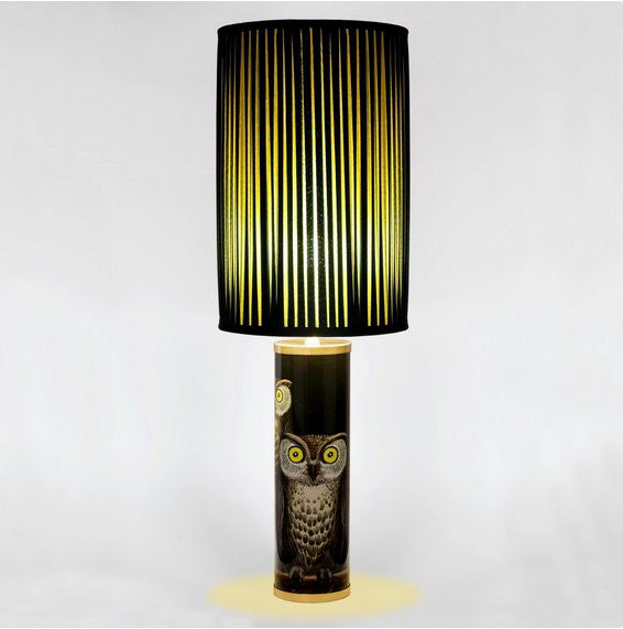 Fornasetti Silk pleated lampshade, black/yellow - Milk Concept Boutique