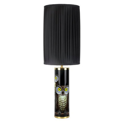 Fornasetti Silk pleated lampshade, black/yellow - Milk Concept Boutique