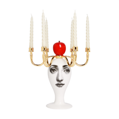 Fornasetti SUL TARDI Candelabrum - Décor Peccato Originale - Fragrance Frutto Proibito - Milk Concept Boutique