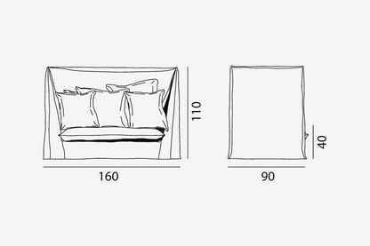 Gervasoni Ghost 18, 2seater sofa (high backrest) - Milk Concept Boutique