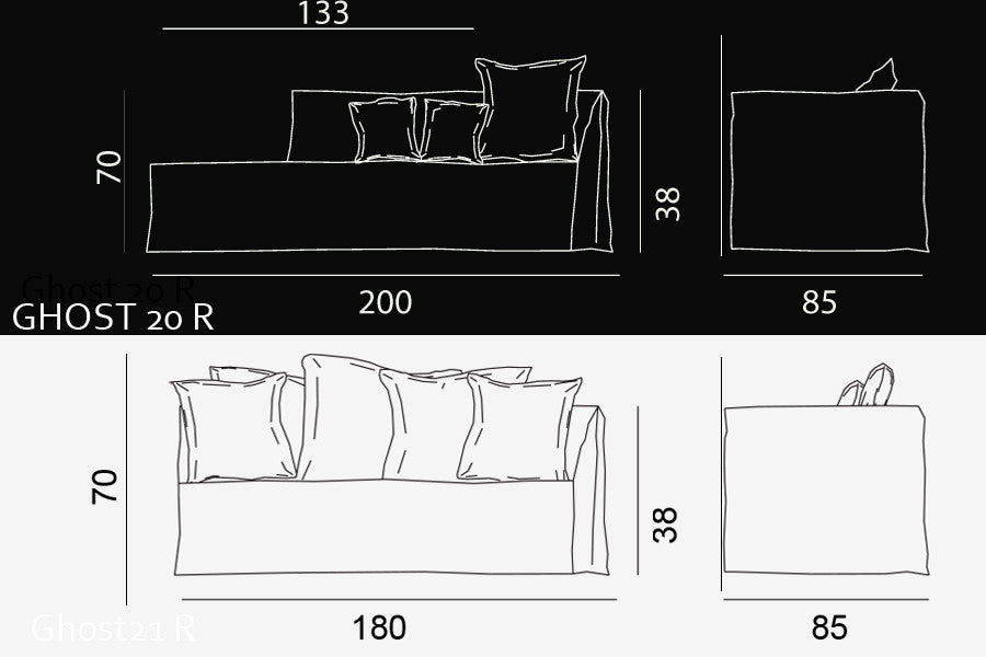 Gervasoni Ghost 21, Sofa - Milk Concept Boutique