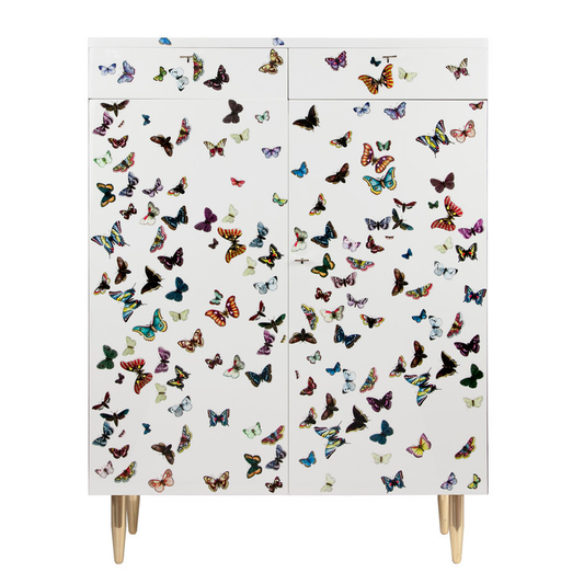 Fornasetti Cabinet Farfalle on white - Milk Concept Boutique