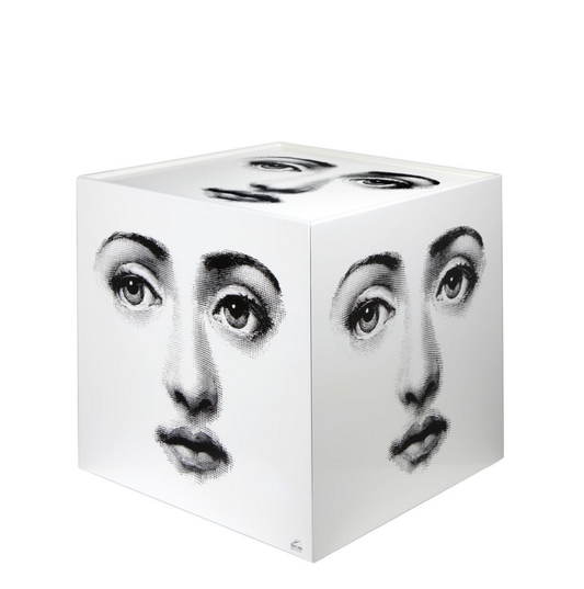 Fornasetti Cube with drawer Viso black/white - Milk Concept Boutique