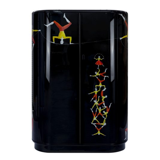 Fornasetti Curved cabinet Acrobati colour/black - Milk Concept Boutique