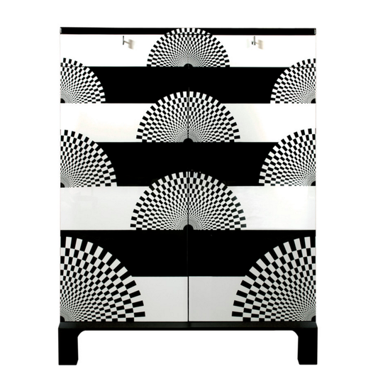 Fornasetti Cabinet Fun Fan black/white - Milk Concept Boutique