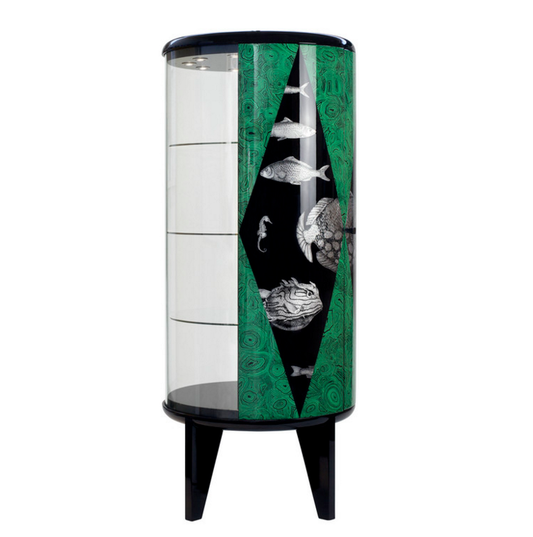 Fornasetti Cilindro window cabinet Marina colour - Milk Concept Boutique