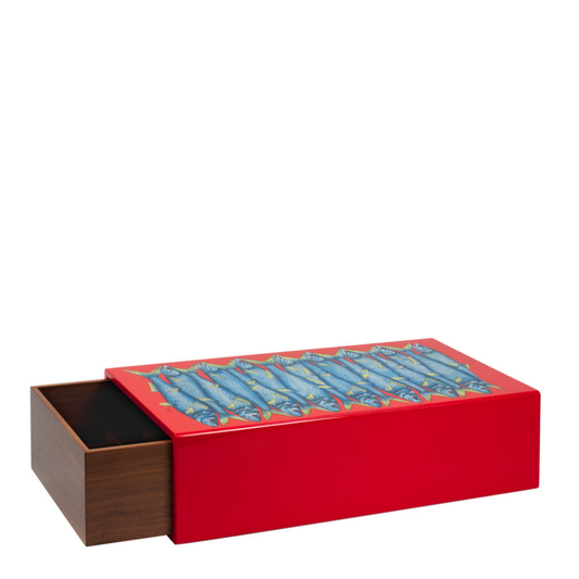 Fornasetti storage bench Sardine colour - Milk Concept Boutique