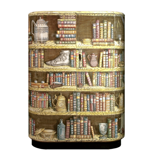 Fornasetti Curved cabinet Libri colour - Milk Concept Boutique