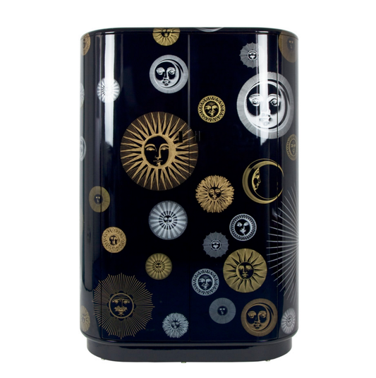 Fornasetti Curved cabinet Soli e Lune gold/silver/blue - Milk Concept Boutique