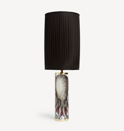 Fornasetti Cylindrical pleated lampshade black - Milk Concept Boutique