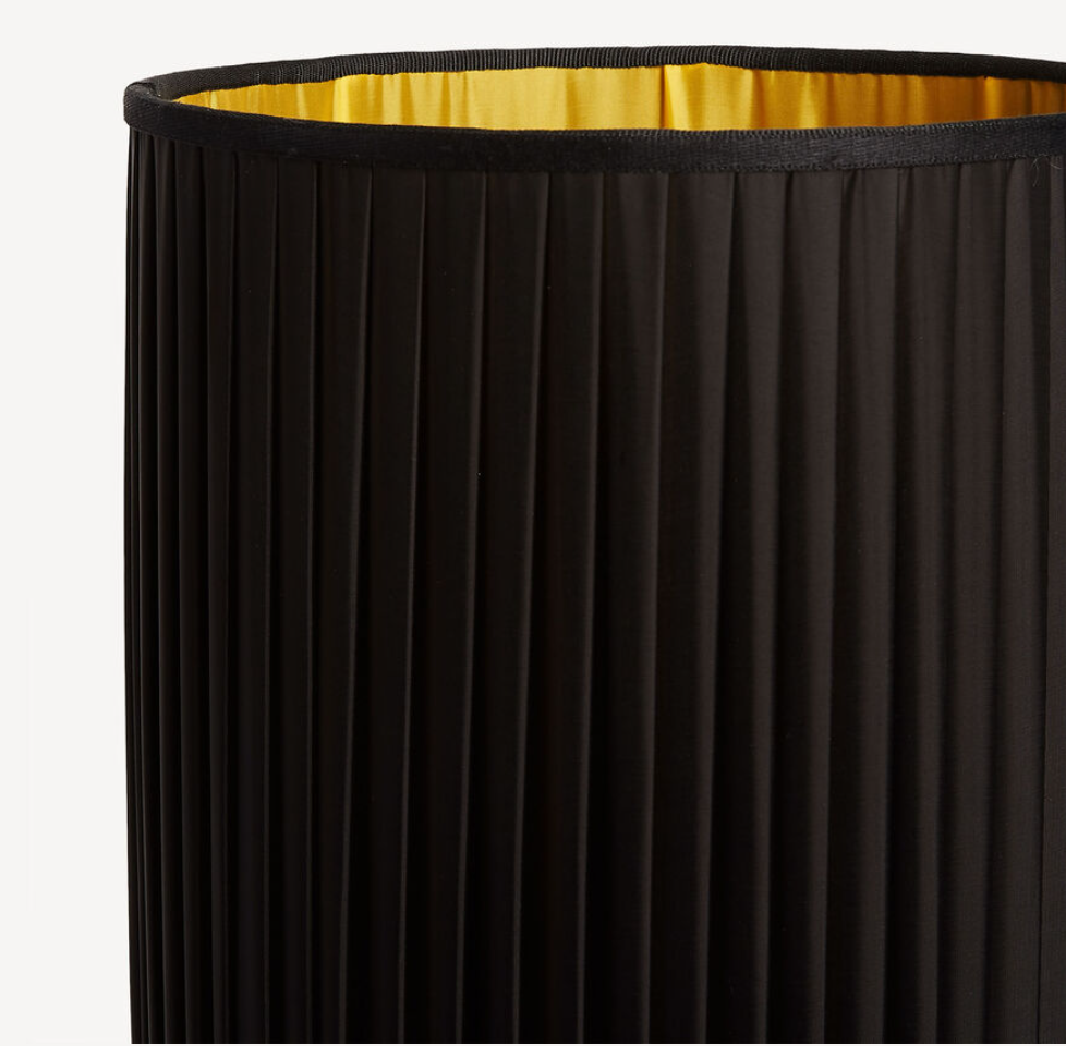 Fornasetti Silk pleated lampshade, black/yellow - Milk Concept Boutique