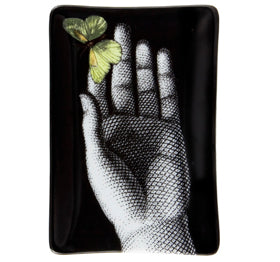 Fornasetti Rectangular ashtray Mano yellow / butterfly - Milk Concept Boutique