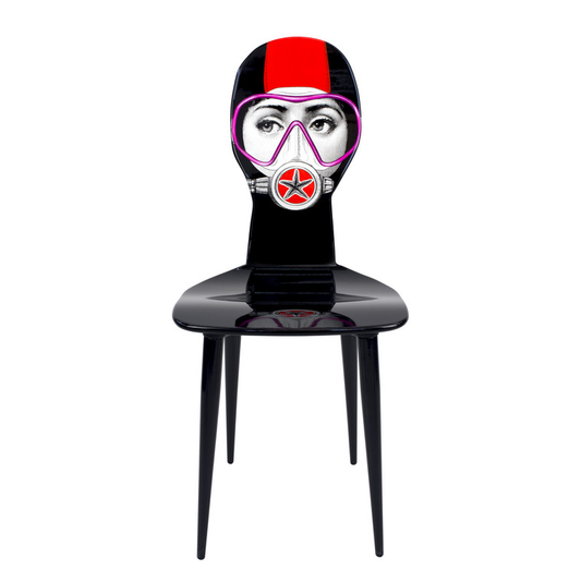 Fornasetti Chair Silviasub red/mask pink - Milk Concept Boutique