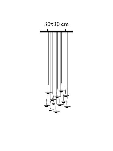 Catellani & Smith, Jackie O chandelier (with base) - Milk Concept Boutique