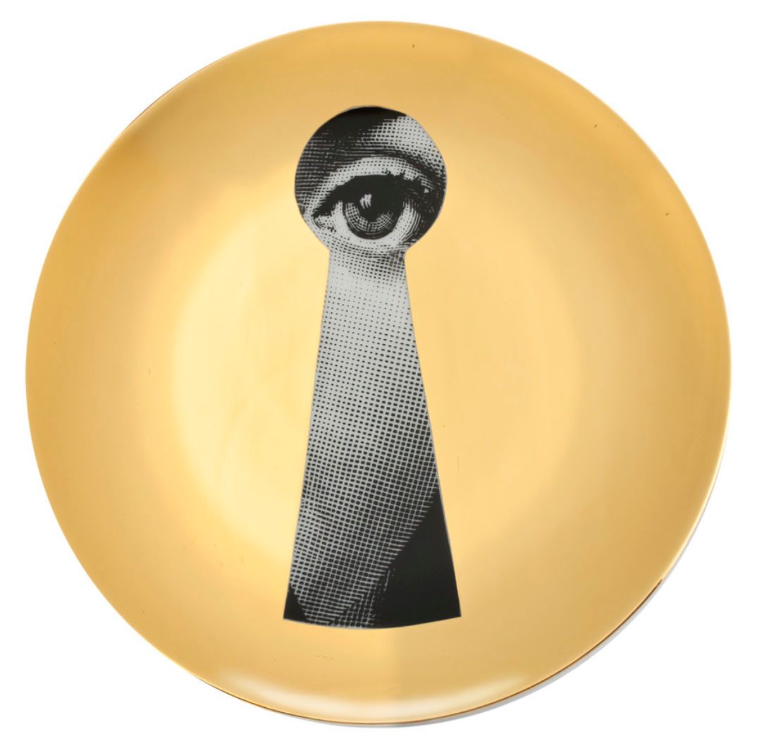 Fornasetti Wall Plate T&V 14 gold - Milk Concept Boutique