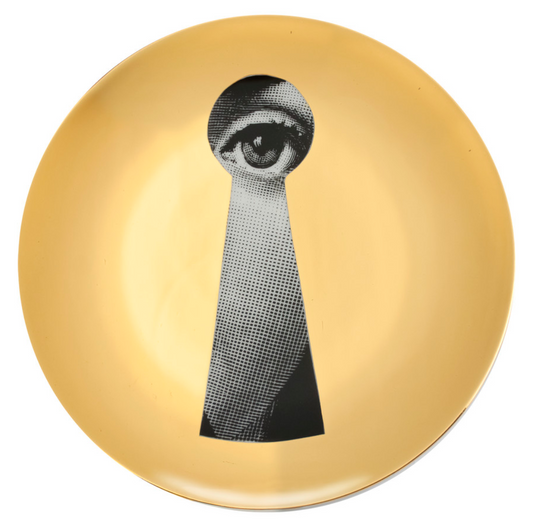 Fornasetti Wall Plate T&V 14 gold - Milk Concept Boutique