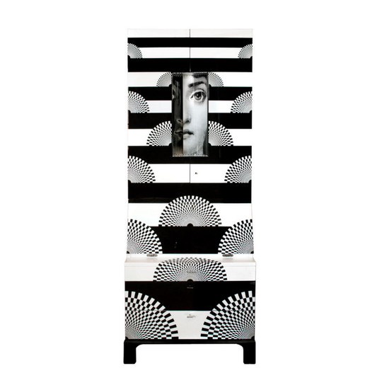 Fornasetti Trumeau Fun Fan black/white - Milk Concept Boutique