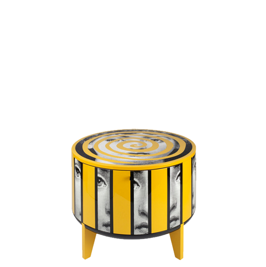 Fornasetti Tamburo table Rigalina colour - with drawer divider - Milk Concept Boutique